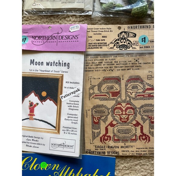 Set of 8 Cross Stitch Graphs & Some Direction sheets and 3 Pattern Books LOT - Picture 3 of 5